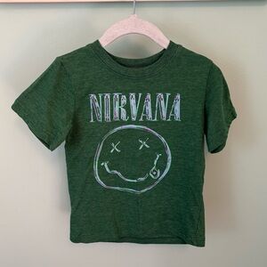 NIRVANA Kids Green Smiley Face Tee